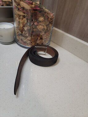 Allen Edmonds Mens 42/107 Cashmere Suede Leather Belt Dark Brown USA  17006